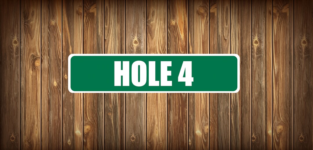 Hole 4 Disc Golf Tee Pad Marker Street Style Aluminum Sign 4 X Etsy