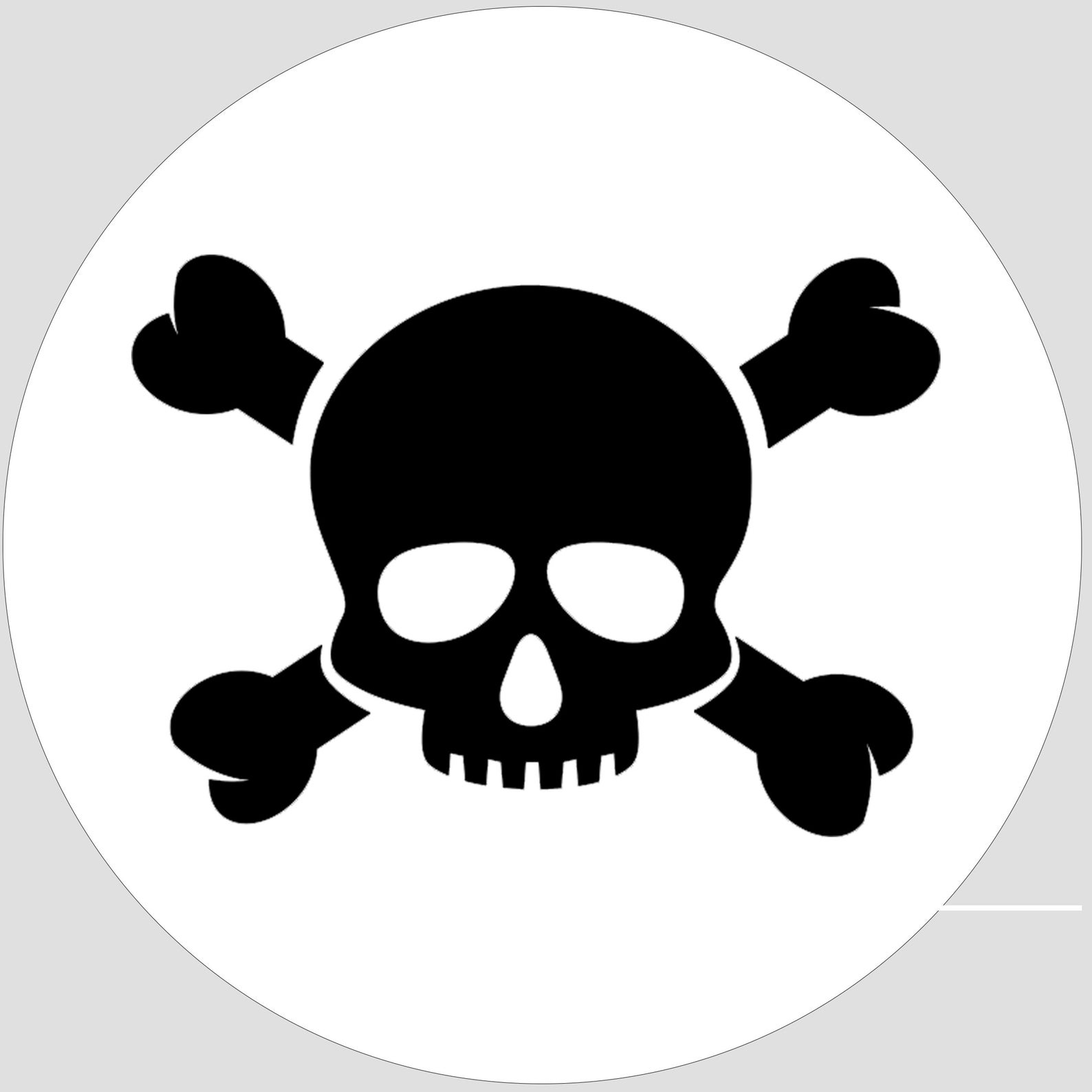 Skull and Bones Disc Golf Vinyl Decal Stencil for Dying | Etsy