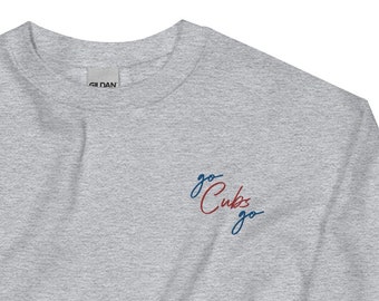 Go Cubs Go Embroidered Sweatshirt (gray) | Chicago Cubs Baseball | Wrigley Field Illinois