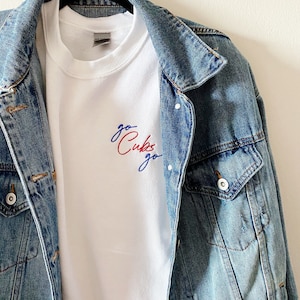 Go Cubs Go Embroidered Sweatshirt | Chicago Cubs Crewneck