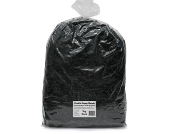 Black - 1kg - Crinkle Paper Shreds