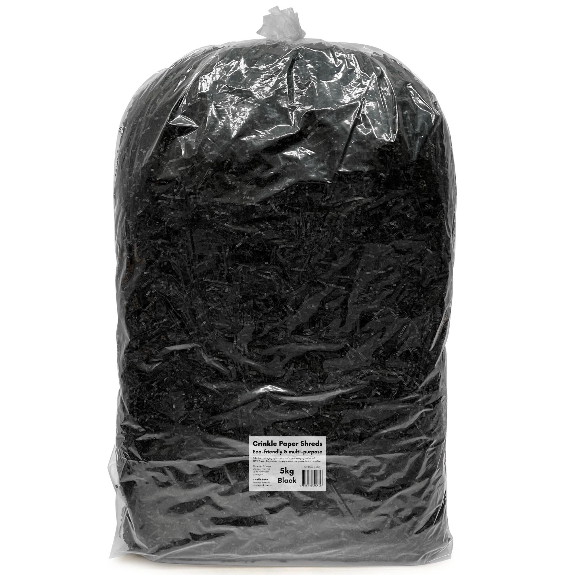 Preto - 5kg - Pedaços de Papel Enrugado