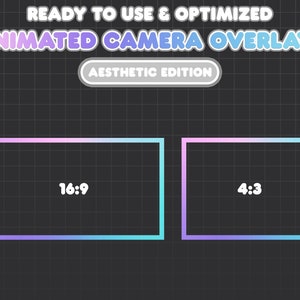 Twitch Stream Animated Camera Overlay Aesthetic