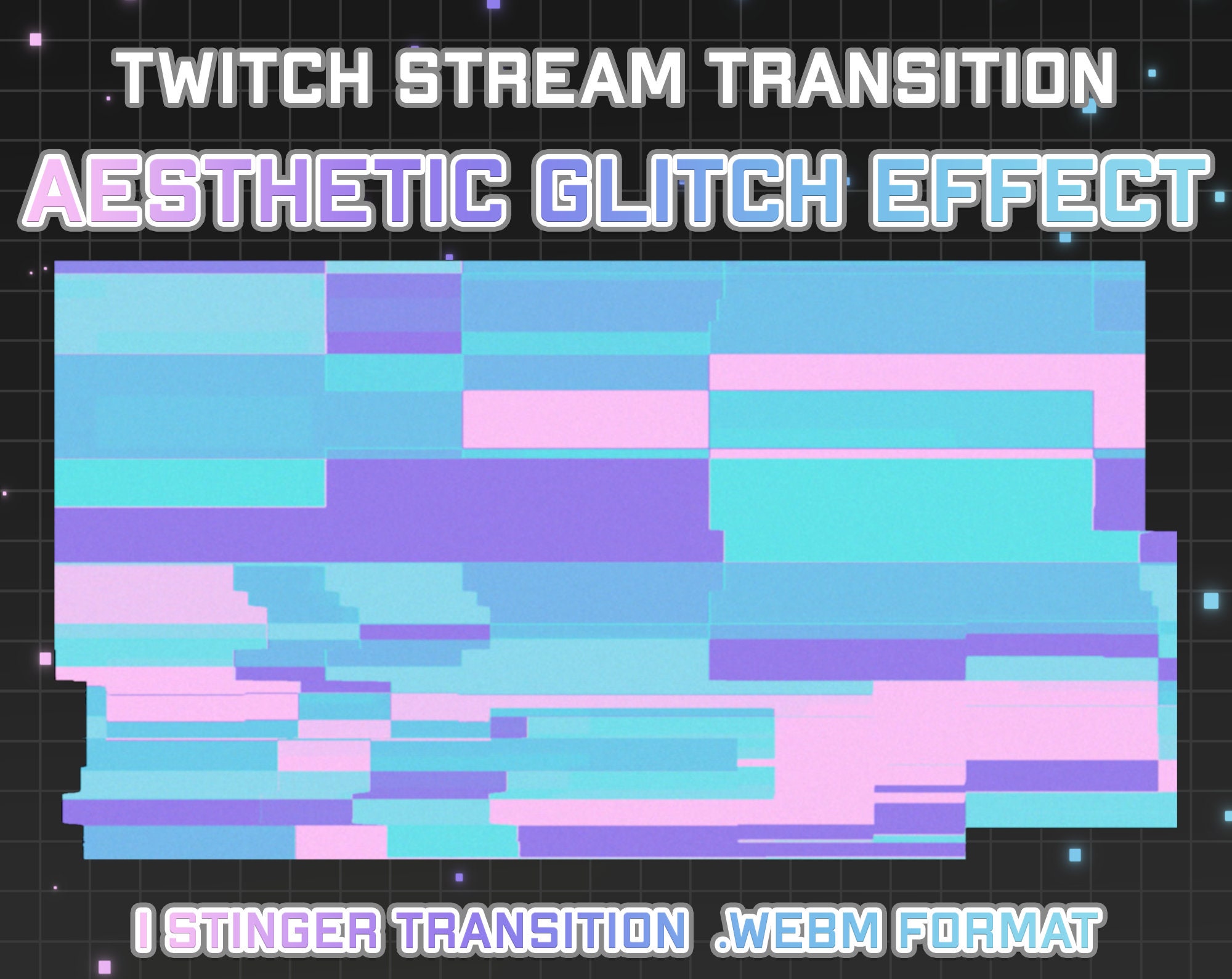 Glitch 3 Transitions for Live Streaming and Video Editing