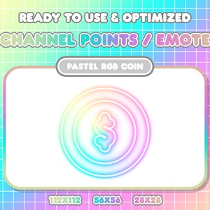 RGB Neon Coin Twitch Channel Points