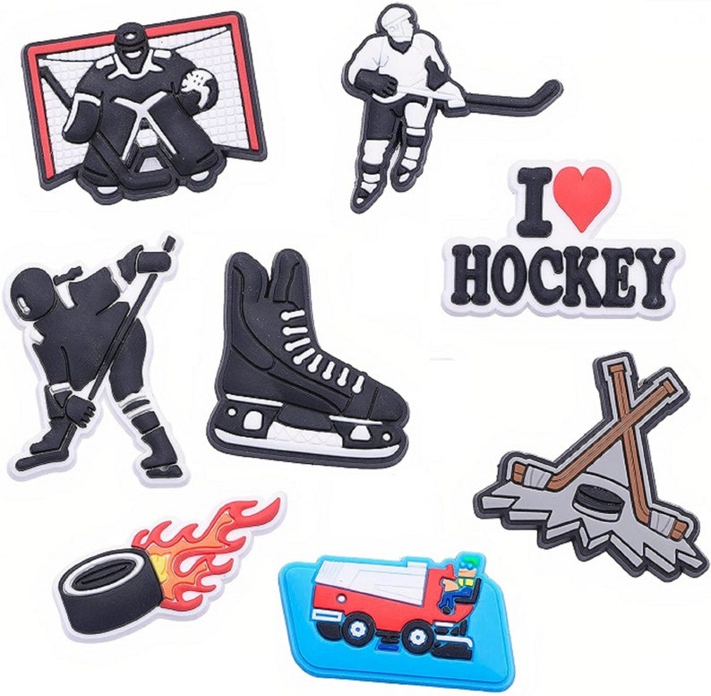 hockey croc charms