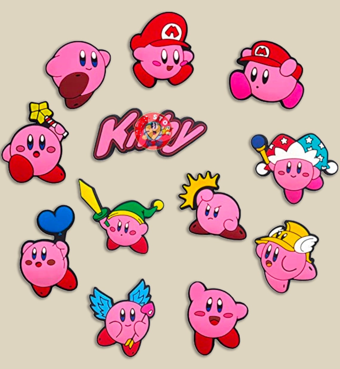 12 PCS Kĩrby Croc Shoe Charms Kìrby Game Shoe Charm Etsy