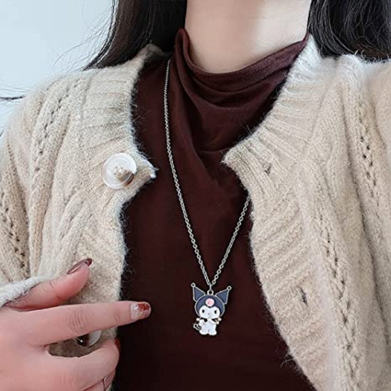 My Melody and Kuromi Necklaces Kawaii Necklaces Fast Etsy
