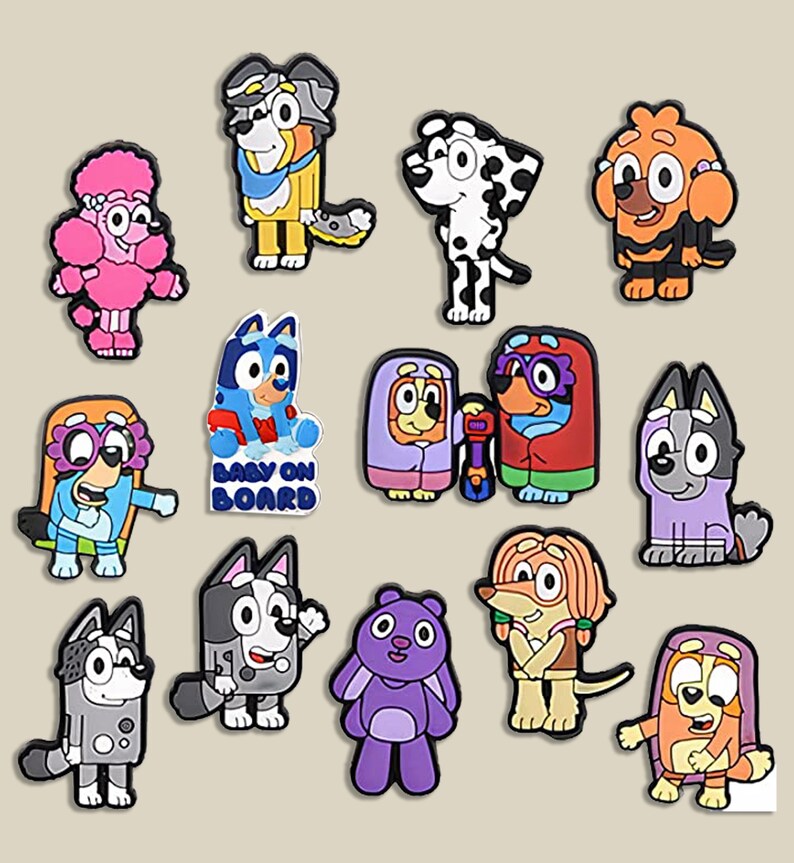 13 Pcs Bluey Croc Charms Bluye Dog Shoe Charms for Crocs Etsy