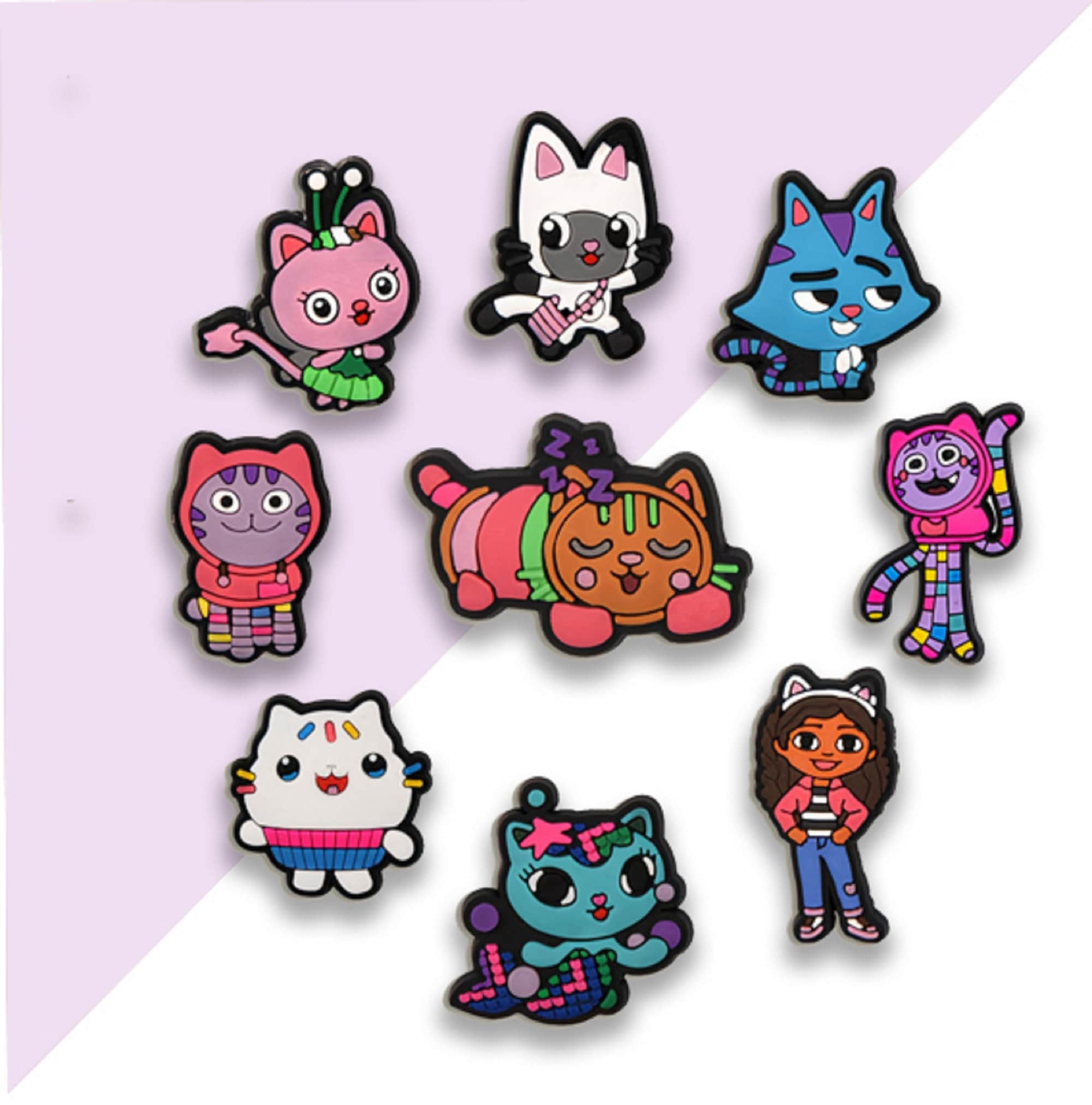 Dollhouse Croc Shoe Charms 9pcs Gabby's Cat Croc Charms Etsy