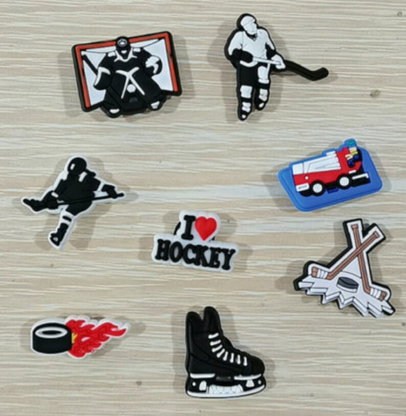 hockey croc charms