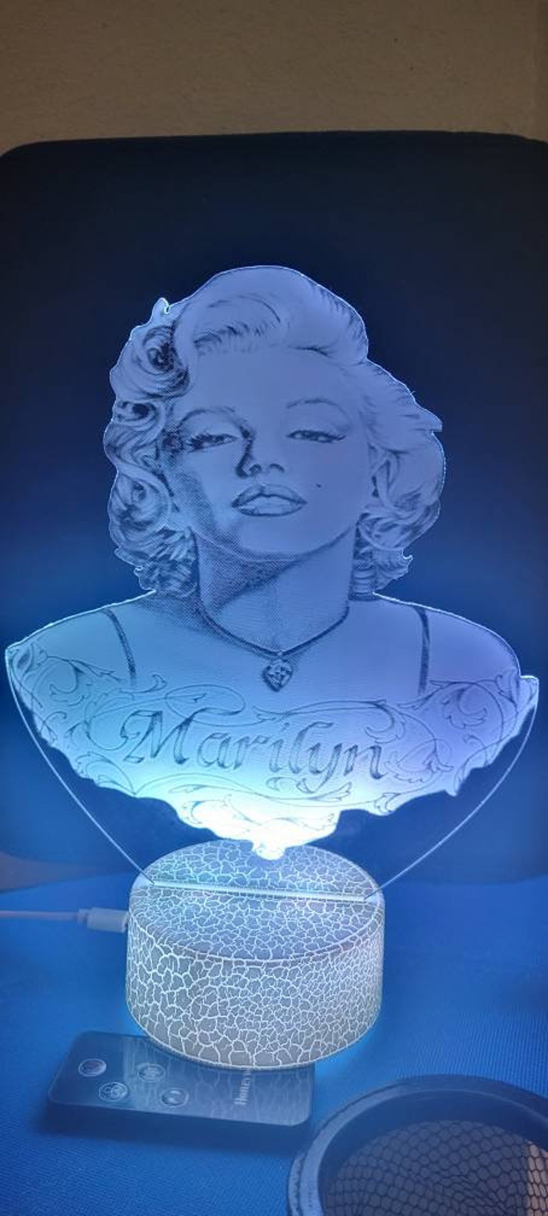 Marilyn Monroe Custom Lamp - Etsy