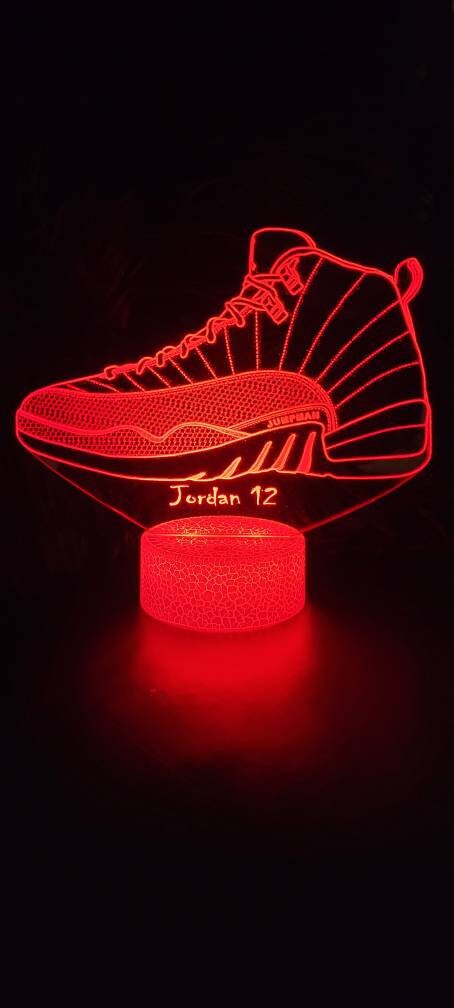 Jordan 12 Shoe LED Lamp Etsy