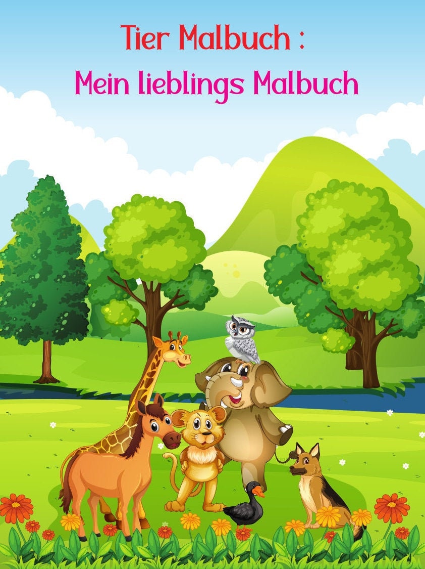 Tier Malbuch für Kinder | Etsy