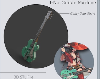 I-No Guitar prop for cosplay from Guilty Gear Strive *3D STL DIGITAL FIle ONLY*
