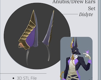 Dislyte Anubis Drew Cosplay Ears 3D STL DIGITAL FIle ONLY*