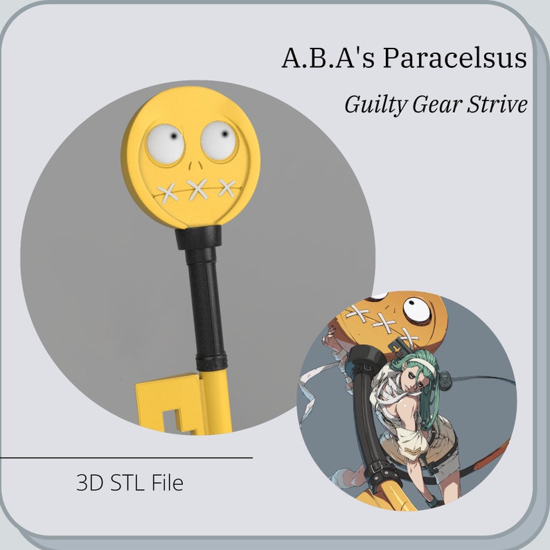 A.B.A Paracelsus cosplay prop from Guilty Gear Strive 3D STL DIGITAL FIle ONLY zdjęcie 1