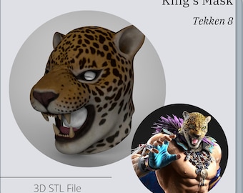 King&#39;s Mask from Tekken 8 *3D STL DIGITAL FIle ONLY*