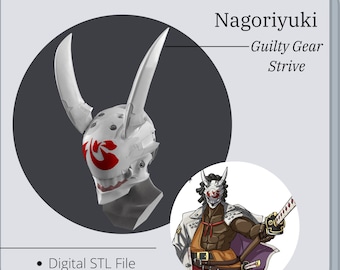 Nagoriyuki Guilty Gear Mask *3D STL DIGITAL FIle ONLY*