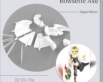 Bowsette Axe  *3D STL DIGITAL FIle ONLY*