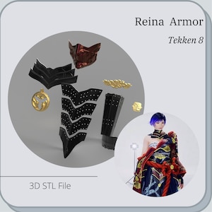 Reina Tekken 8 Costume Armor Set 3D STL DIGITAL FIle ONLY image 1