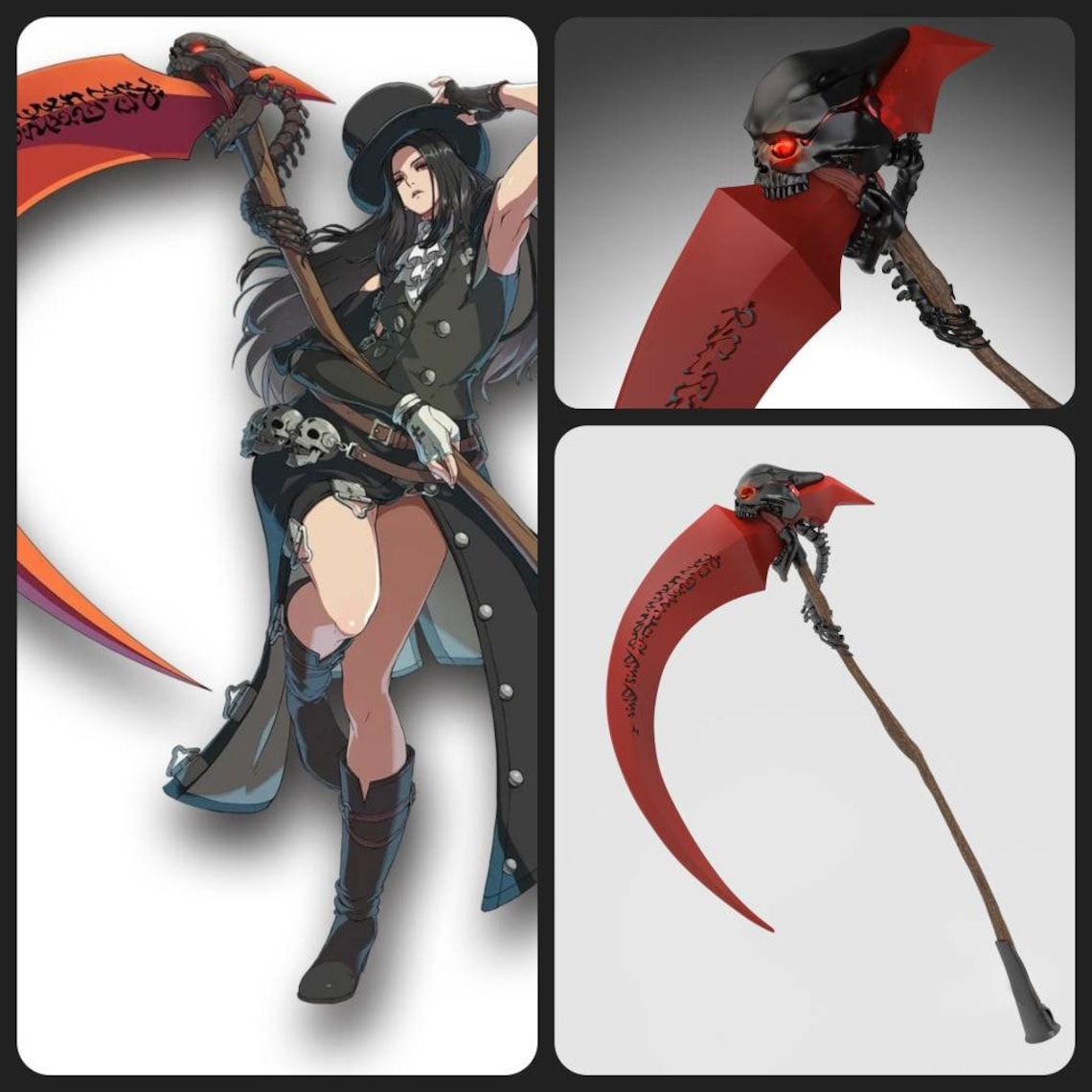 Testament Scythe From Guilty Gear Strive Prop Cosplay 3D STL DIGITAL