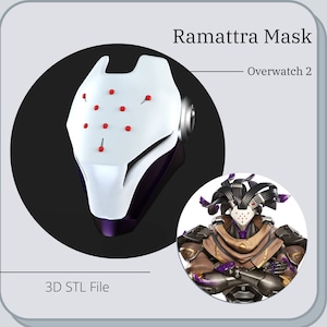 Masque Ramattra d&#39;Overwatch 2 * FICHIER NUMÉRIQUE 3D STL UNIQUEMENT *