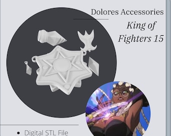 King of Fighters Dolores inspired Accessories *3D STL DIGITAL FIle ONLY*