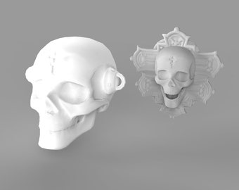 Testament skull and hat decoration from Guilty Gear Strive prop cosplay *3D STL DIGITAL FIle ONLY*