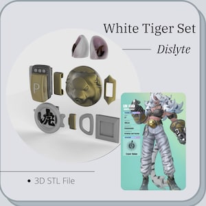 White Tiger Lin Xiao de Dislyte accessories set 3D STL DIGITAL FIle SEULEMENT*