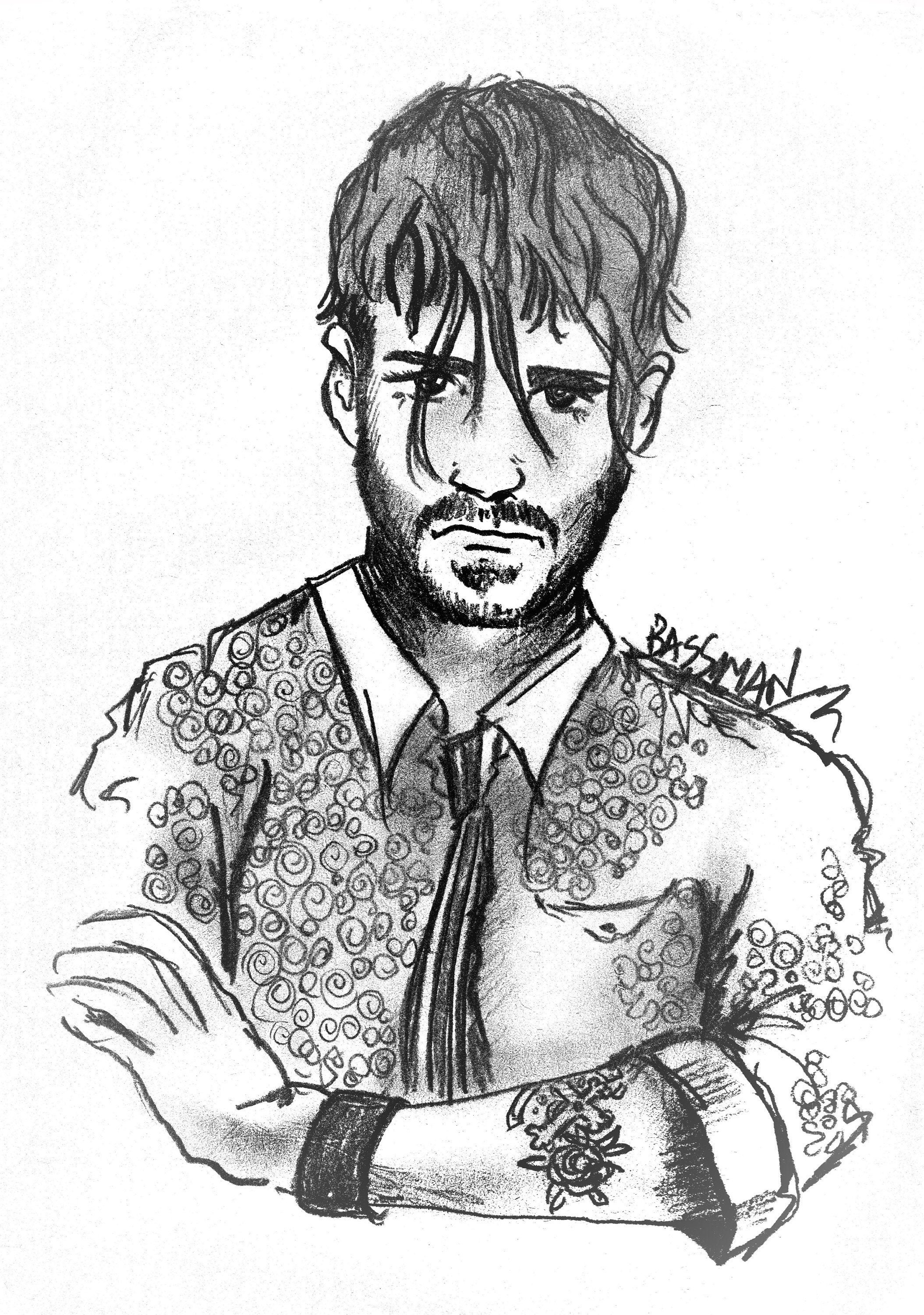 Digital Print of a male model male fashion | Etsy
