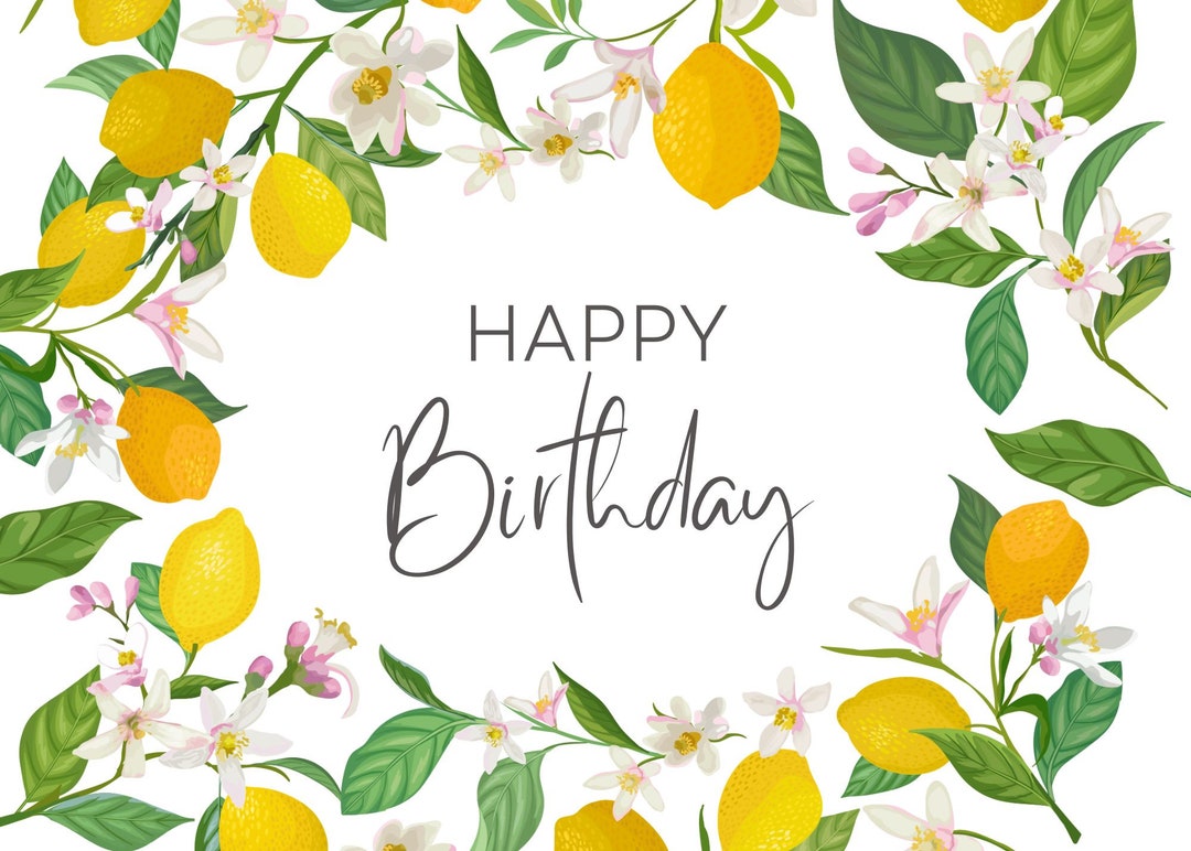 Personalisierte Zitronen Geburtstag Tischsets gedruckt und versendet in