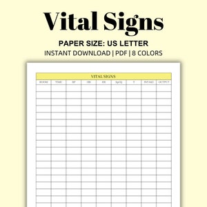 Vital Sign Sheet | Printable | PDF | Letter