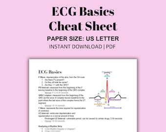 EKG-Grundlagen | EKG Interpretation | Spickzettel | Pflege | NECK | Druckbar | pdf