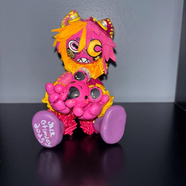 Raspberry Banana PocketJester With Frog Pet CryptidsInYourCloset