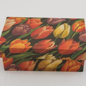 Kästchen mit Stülpdeckel in vielen Größen Aufbewahrungsbox mit Deckel SCHWARZE TULPEN