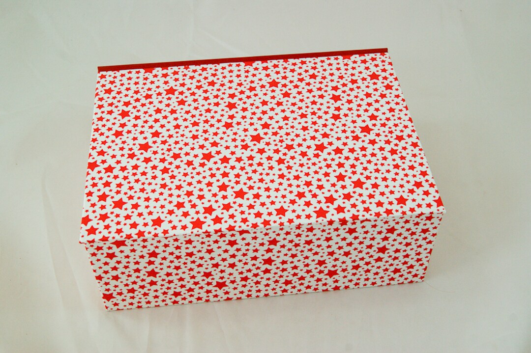 Personalized Storage Box With Hinged Lid in Many Sizes Stars Etsy