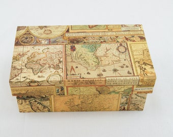 Boxes with slip lids in many sizes. Storage box with MAPS lid