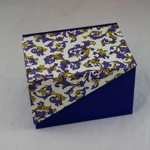 Decoratieve opbergdoos met deksel, in verschillende maten, personaliseerbaar FLO LILA