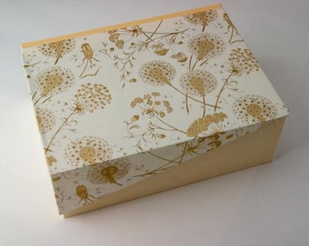 Decorative storage box with lid, in various sizes, customizable DOLDEN GOLD