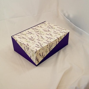 Decoratieve opbergdoos met deksel, in verschillende maten, personaliseerbaar LAVENDEL