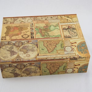 Bureau - doos met scharnierend deksel in vele maten en interieurkleuren MAP