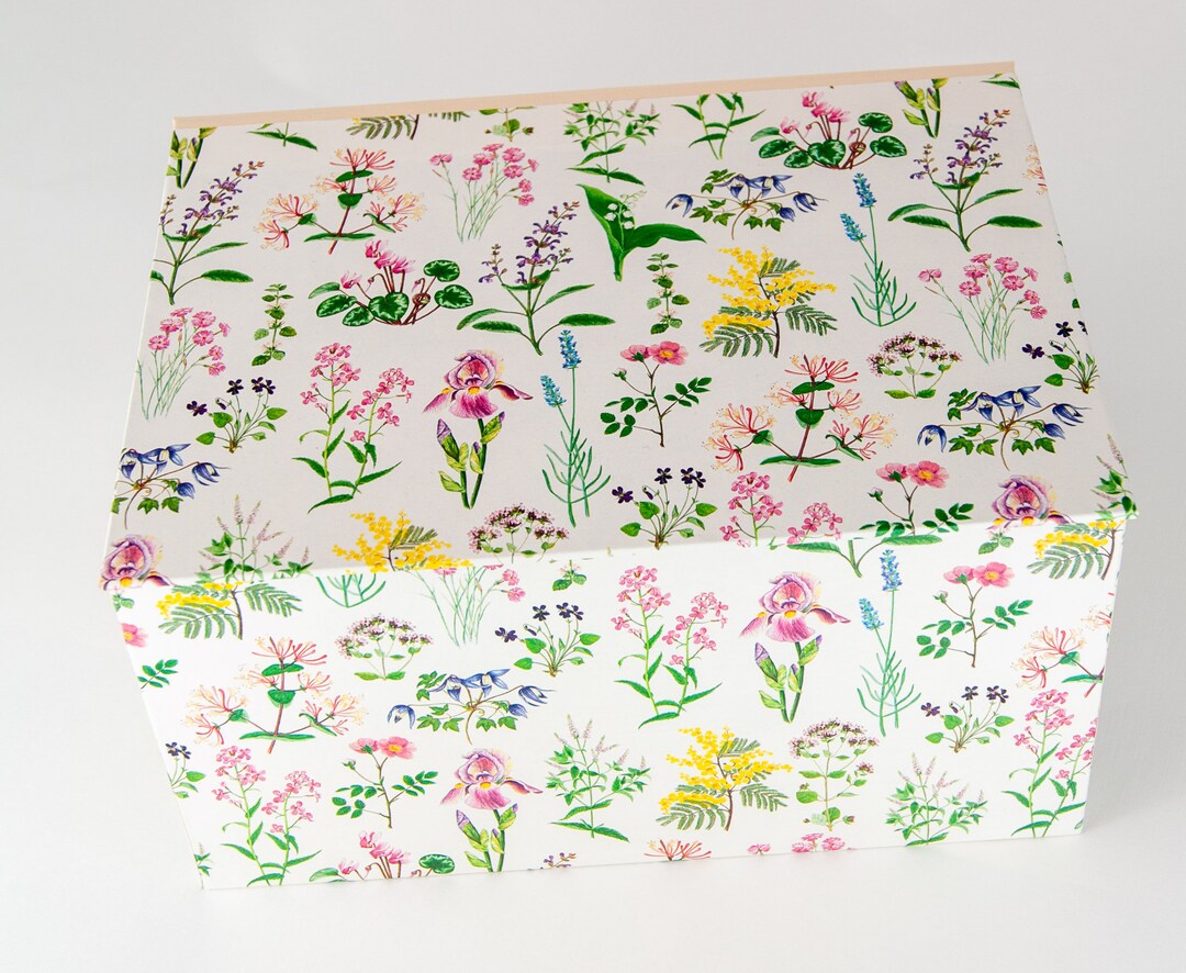 Personalized Storage Box With Hinged Lid in Many Sizes Plants Etsy