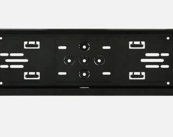 Black Small Number Plate Holder Surround Personalised Plate