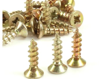 Brass Countersunk Screw Pozi Head Wood Screws 3.0 x 12mm x 200 Box