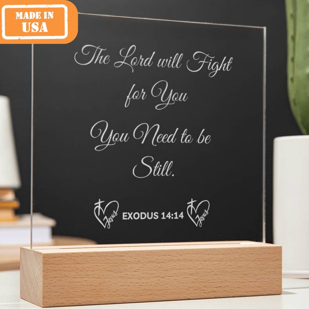 Personalized Engraved Bible Verse Night Light, Custom Favourite Bible