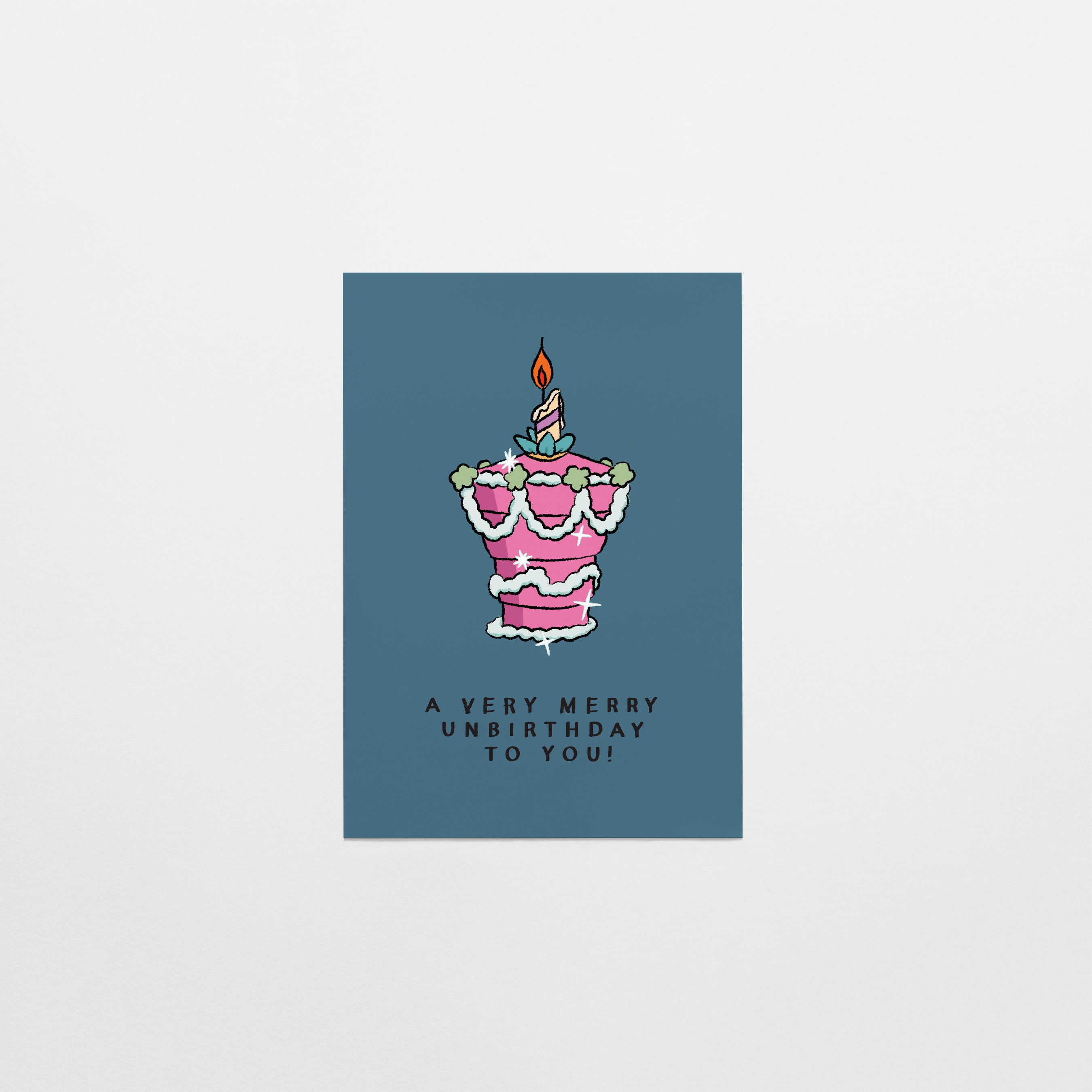 A Very Merry Unbirthday To You Printable 5x7 Navy | Etsy