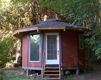 YURT! Plans and Materials List for a Wood-Framed Panelized Yurt. FREE!