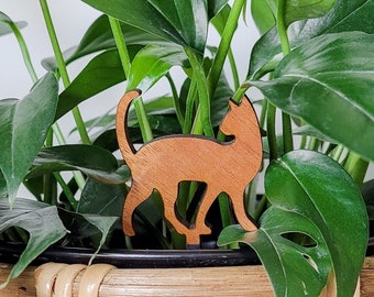 Cat Silhouettes Decorative Plant Stake - Includes Set of 3 - Indoor Houseplant Accessories & Décor - Plant Lover Gift Idea - Cat Lover Gift