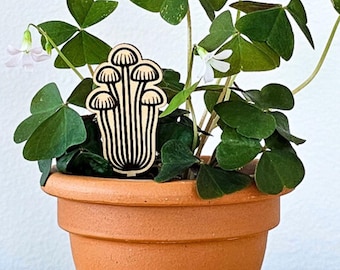 Mushroom Plant Stake – Plant Stakes & Houseplant Accessories, Indoor Plant Decor Gift for Plant Lovers - Plant Decoration, Mini Garden Stake